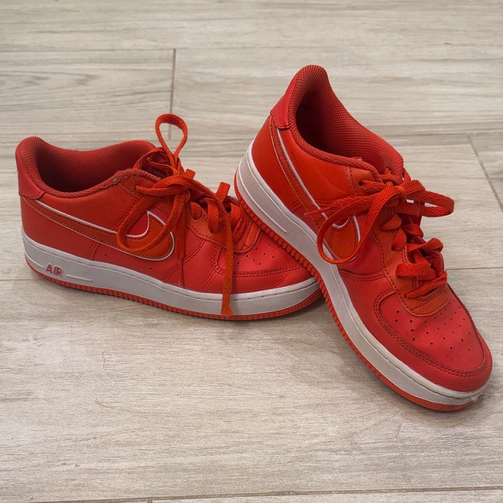 Nike Kids Air Force One Red Sneakers youth size 6